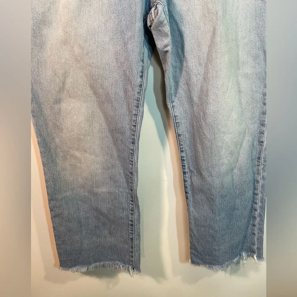 J Crew Slim Boyfriend Jeans Frayed Bottoms Women’s Size‎ 32
